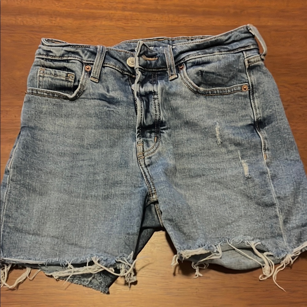 Old Navy Blue Jean Shorts with Frayed Hem